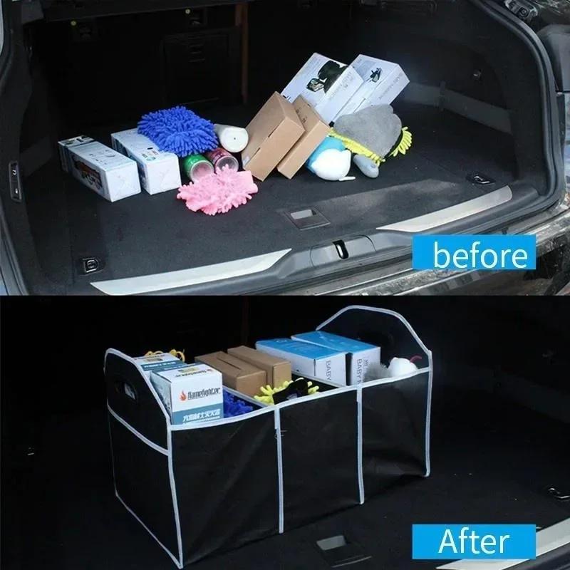 Foldable Car Trunk Organizer - Car Storage Box,Toys Food Storage Container Bags,Auto Organizer,Car Accessories,Car Trunk Storage