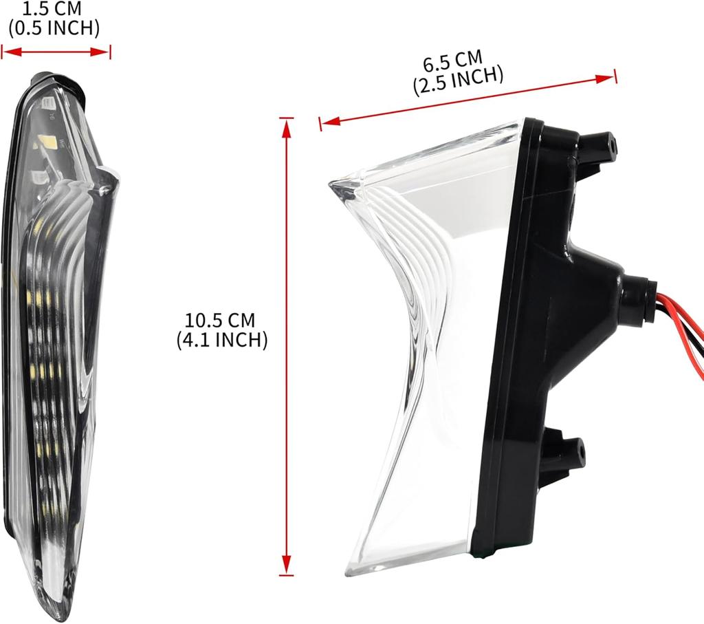 2PC Motorcycle LED Front Turn Signal Lights for Kawasaki Z900 Z650 20-24, White & Amber Daytime Running Lights Headlight