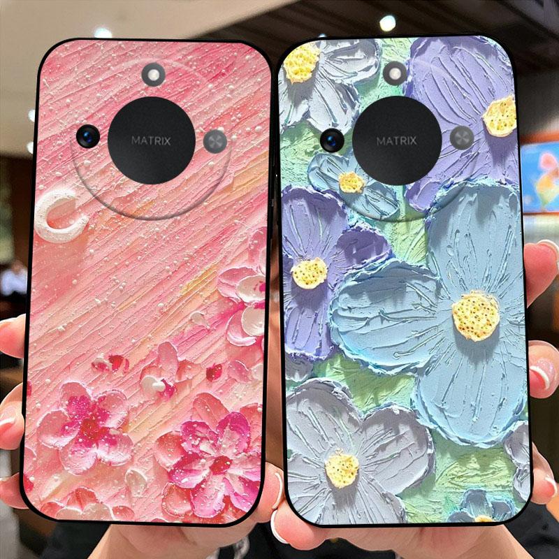 Case For Honor X9c Smart 5G Soft Silicone TPU Phone Cover For Huawei Honor X60 Protective Fundas Bumper Cartoon Color Painted