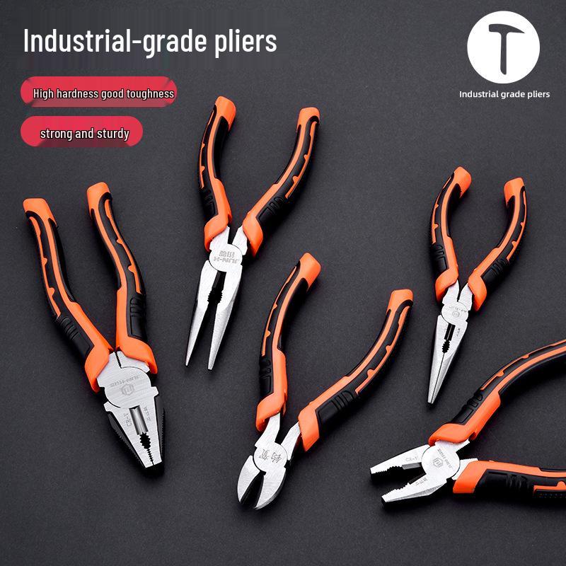 Langlebige Multifunktions-Industrie-Spitz- und Seitenschneiderzange für Elektriker und den Haushalt.