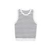 2025 Spring Women's Striped Sleeveless Round Neck Knit Vest - Slim Fit