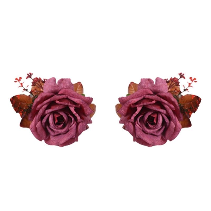 Cloth Flower Curtain Tie Backs Rose Curtain Tieback Clip Decorative Rope Holdbacks Window Buckle for Window Decoration