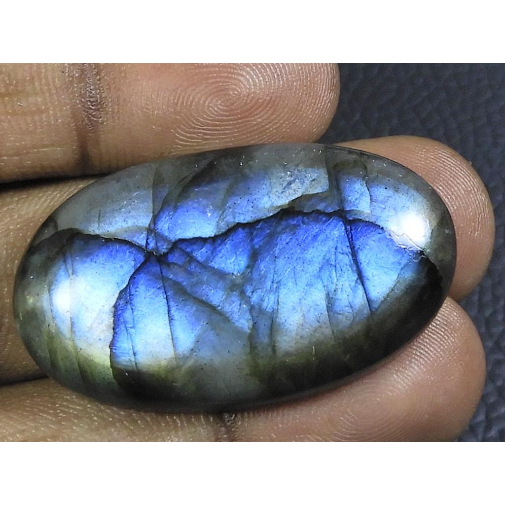 

70Cts. Natural Labradorite Blue Fire Oval Cabochon Loose Gemstone 23X40X08MM B-01