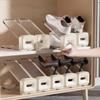 New 4PCS Adjustable Double-layer Shoe Holder and Shoe Cabinet for Household Use, Storing Plastic Shoe Racks To Save Space