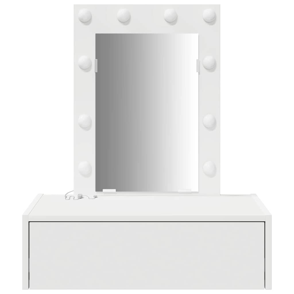 Makeup Table with Drawers White 60 x 40 x 70 cm Engineered Wood