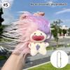 Creative Fried Hair Doll Keychain Ins Toothless Dolls Pendant Diy Hairstyle Little Girl Keyring Schoolbag Hanging Ornament