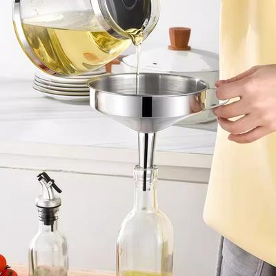 Trichter Groß Mittel Klein Küchen-Trichter mit ergonomischem Griff 304 Edelstahl Spülmaschinenfest Herzförmiger Entlüftungskanal Koch-Trichter