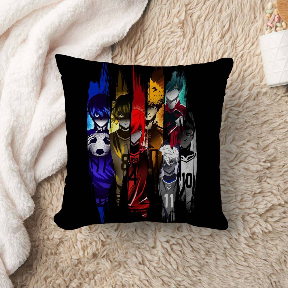 Anime Blue Lock Cushion Cover Inches Farmhouse Decor Home Throw Pillow Covers for Couch Decorations