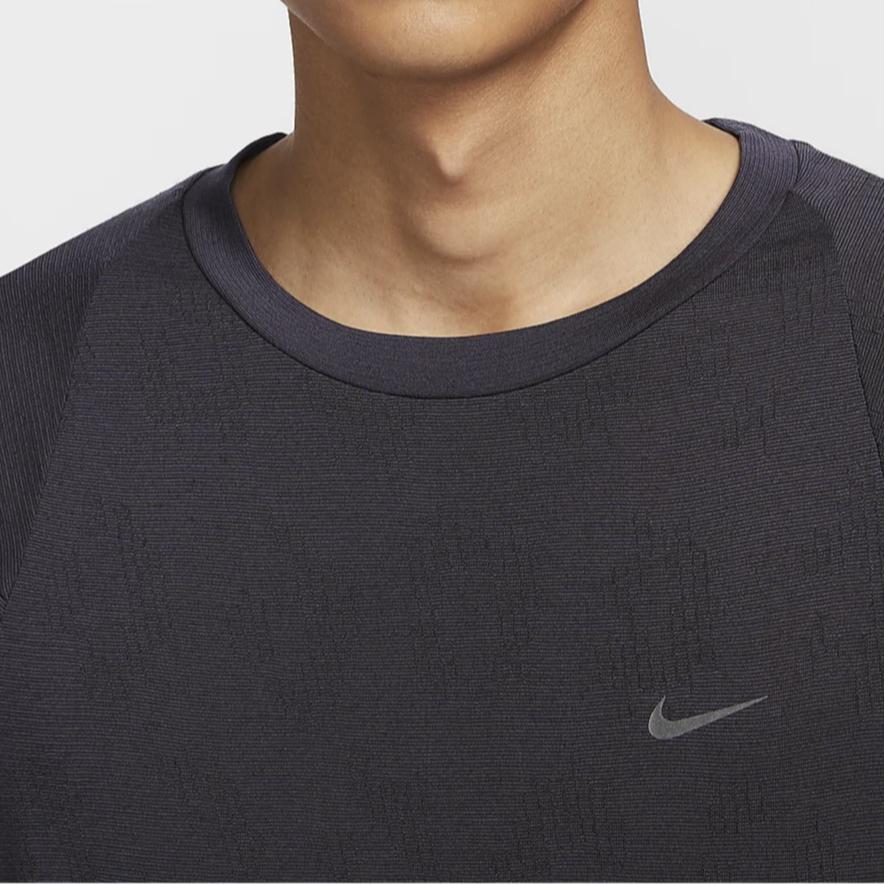 Nike Therma-Fit Adv Running Division Jednofarebné Módne Mäkké Teplé Tričko s Dlhým Rukávom Pánske Vrchné Oblečenie Tmavofialové FZ1126-573