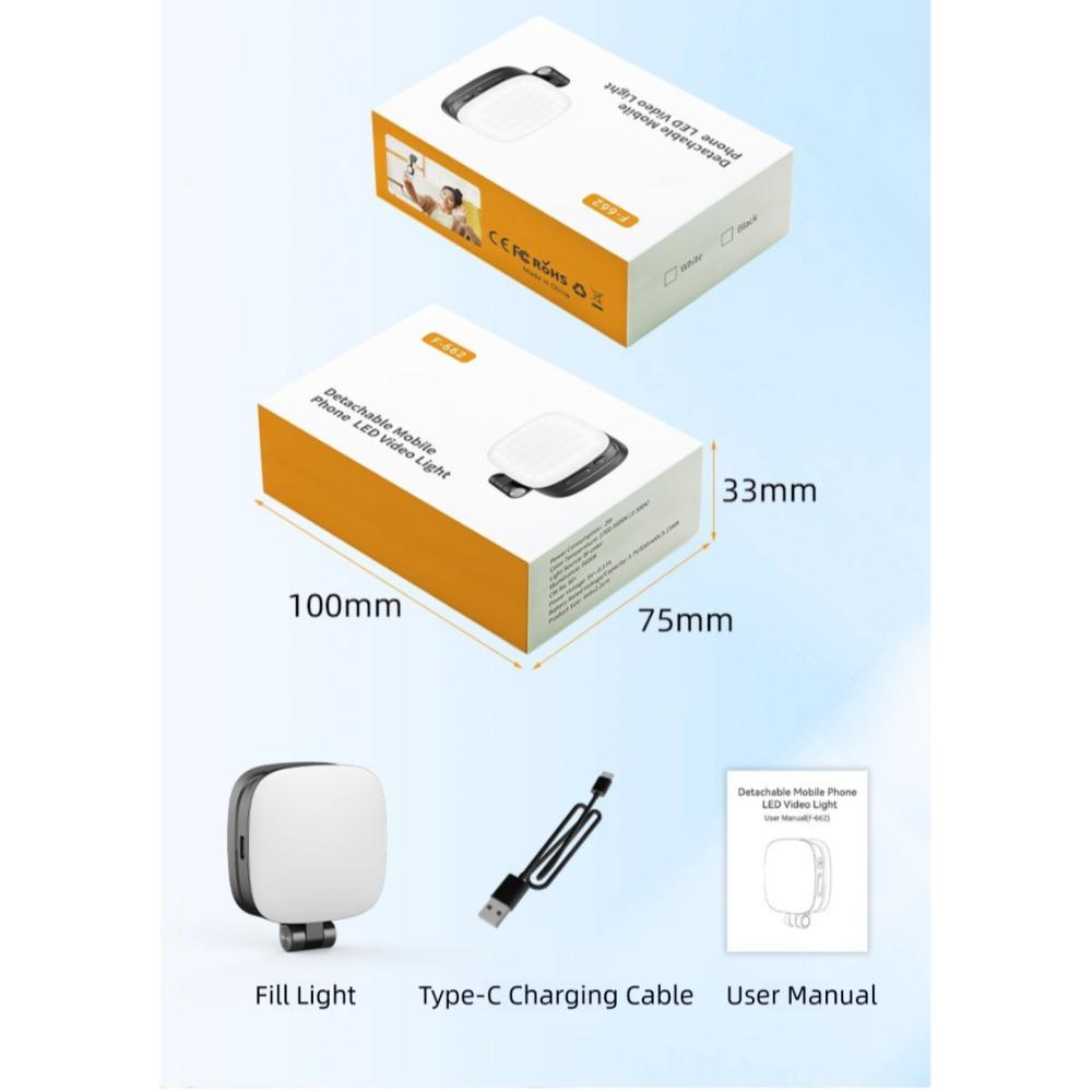 with Mirror Magnetic Selfie Light Stand Magnetic Photo Light Mini Selfie Fill Light  Outdoor