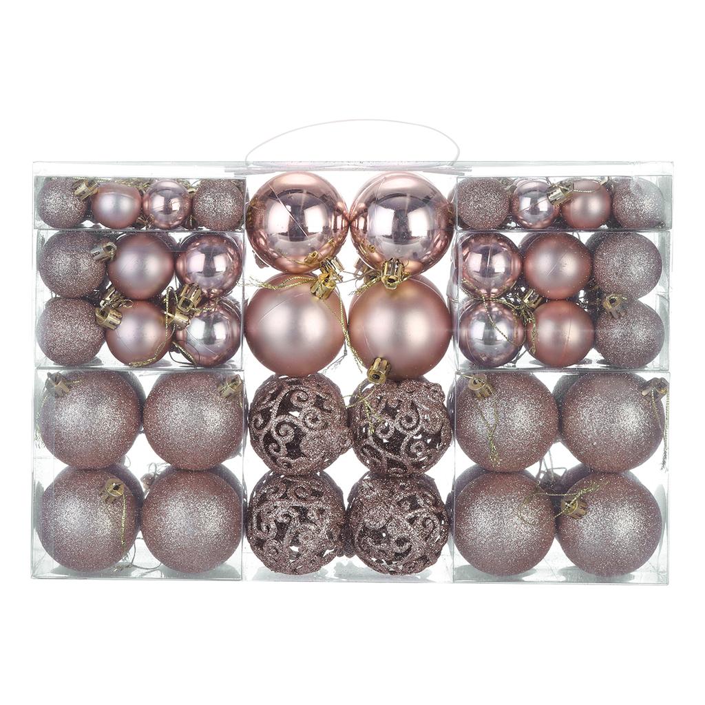 100pcs Boules de Noël Ornements Décorations Sapin de Noël Boules 3/4/6cm pour Décoration de Fête Mariage Vacances Décor de Noël