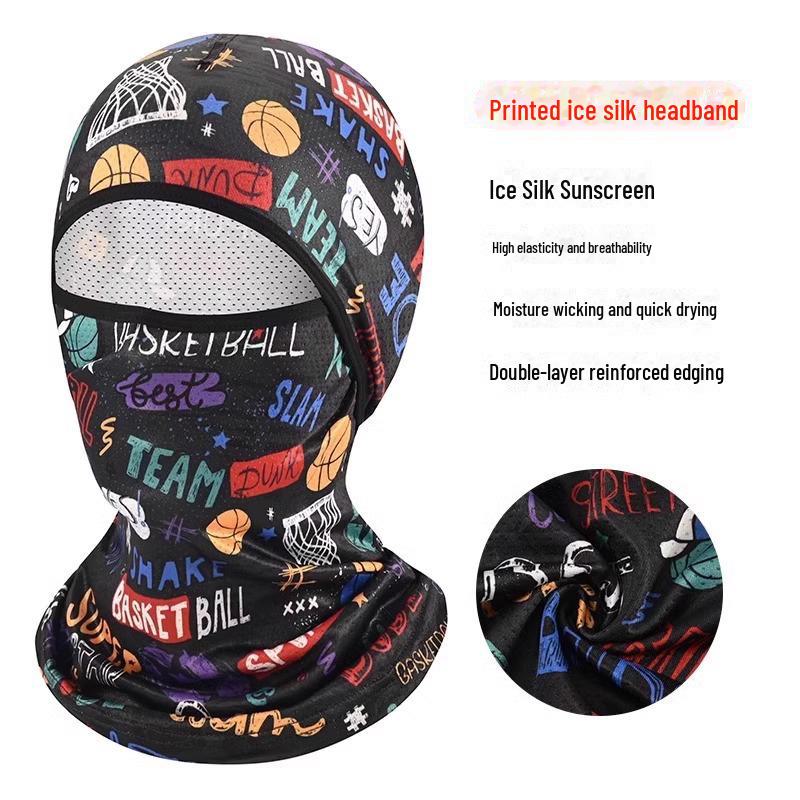 Unisex Eisseide UV-Schutz Gesichtsmaske für Sommer-Outdoor-Aktivitäten