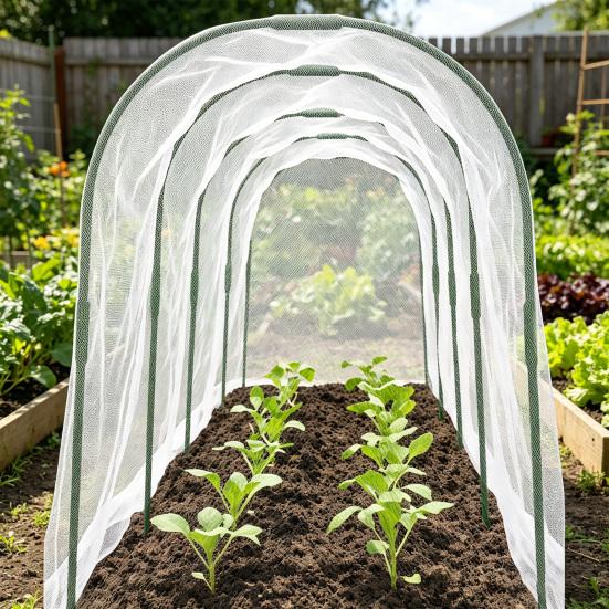 Yousheng 1 Set Gartenbögen Kunststoffbeschichtete Gewächshausbögen Rostbeständiger Pflanzenabdeckungshalter Anzuchttunnel für Hochbeete Gartenreihe