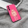 Sailor M-Moon-Usagi Tsukino Soft Silicone phone Case for Samsung Galaxy A73/A71/A72/A70/A53/A52/A51 - Black