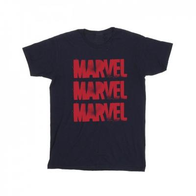 Camiseta Masculina com Logos Vermelhos em Spray