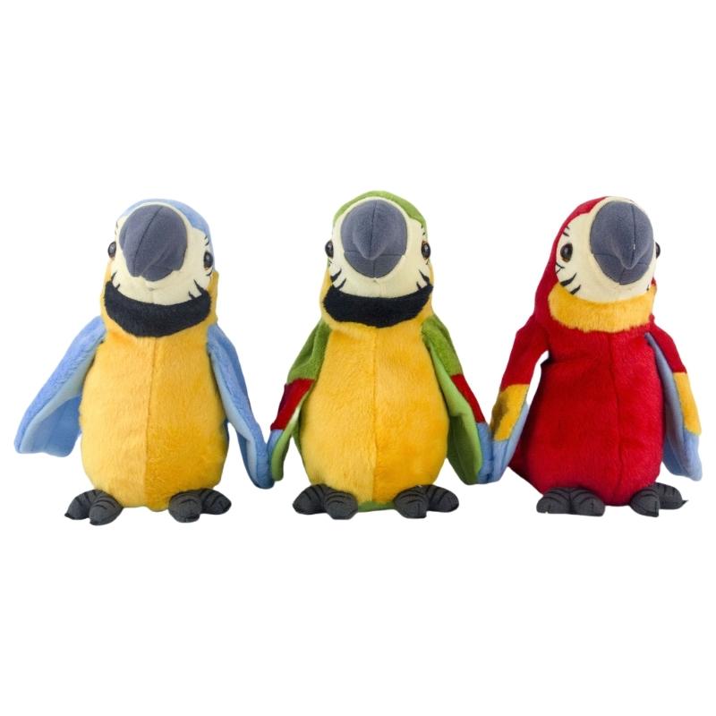 Electronic Pet Parrot Toy Stuffed Toy Talking Parrot Toy Singing Cuddly Doll Toddler Musical Dolls Education Toy