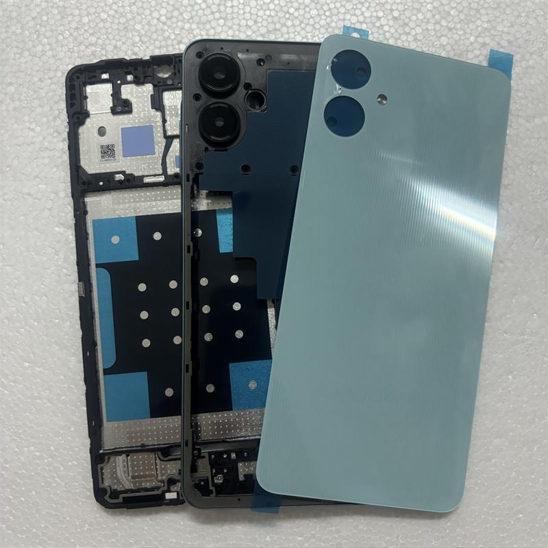 New Full Housing For Samsung Galaxy A06 4G A065 LCD Front Housing Middle Plate Frame Housing+Battery Back Cover Repair Parts