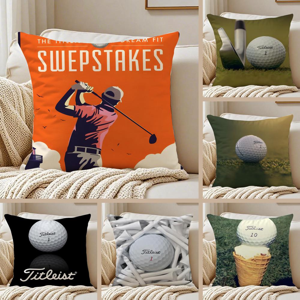 Popular Golf Sports TTitleistSFamous Cushion Cover Pillowcase Antidustmite Living Room Sofa Decor Cushion Room