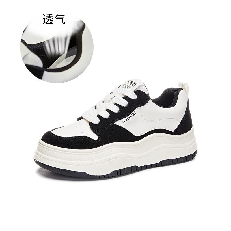 

Leather little white shoes women s 2024 autumn new color matching versatile board shoes women s platform versatile casual shoes wave women s shoes 40 бежевий