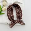 Spring and summer literary and retro cashew nut floral cotton and linen small square scarf, women use versatile neck scarf to tie hair silk scarf