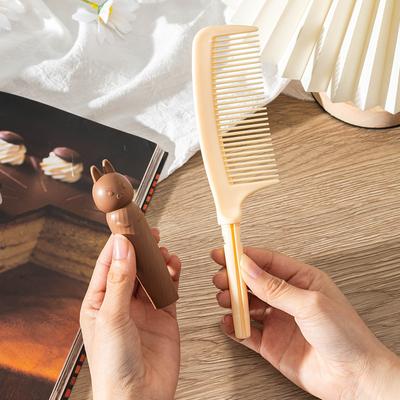 Cute Kawaii Cartoon Bear Rabbit Long Hair Brush Comb Princess Household Untangling Hairbrush Care Tools for Girls Women Baby