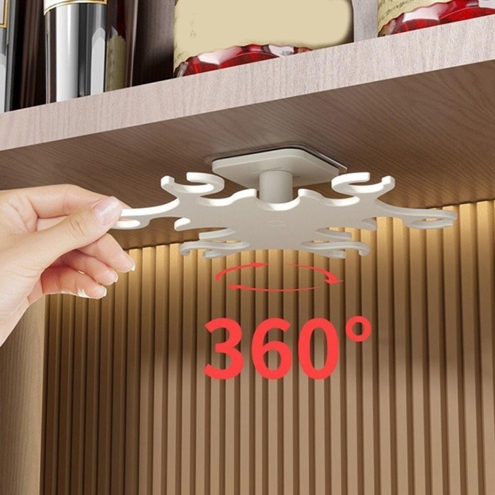 No Punching Glasses Hanging Rack Wall Mounted Goblet Hanging Rack Red Wine Cup Holder  Dining Rooms
