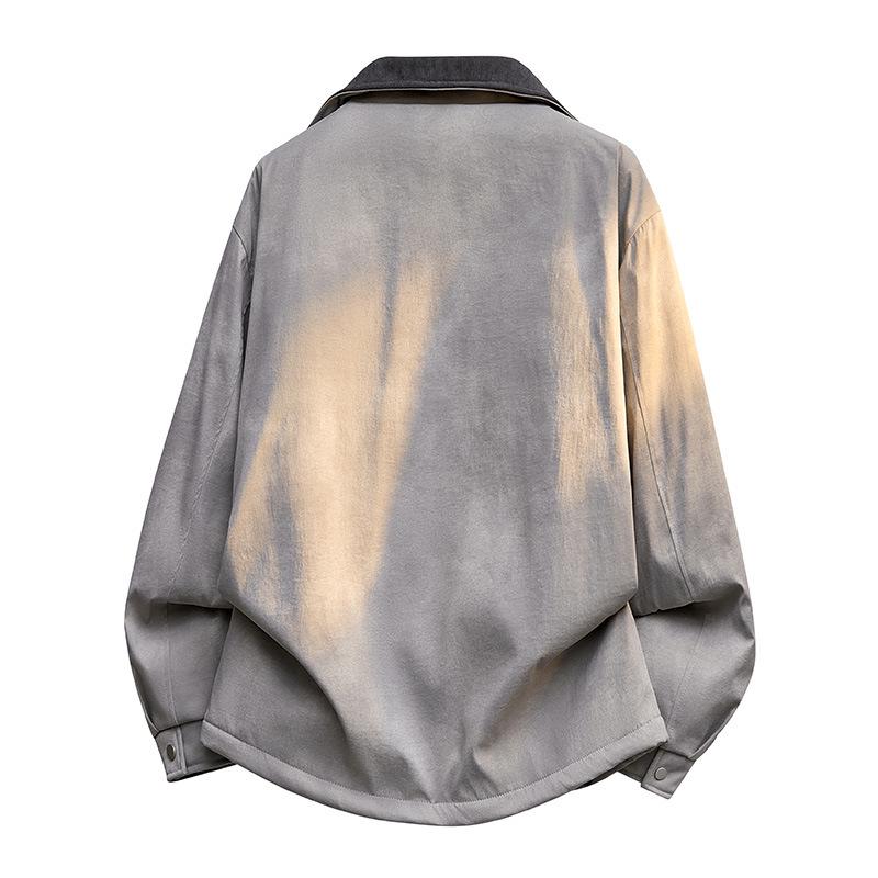 American Retro Corduroy Lapel Zip Jacket – Slimming, Versatile, Casual Loose Fit.