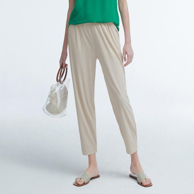 Baiyu Women Pleats Jogger Pants 4 Types Ppjw