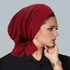 Turban Hat Lightweight Loose Fit Fully Cover Stretchy Knit Headscarf Pure Color