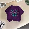 T-shirt décontracté à manches courtes pour enfants - T-shirt d'été ample pour filles avec nœud