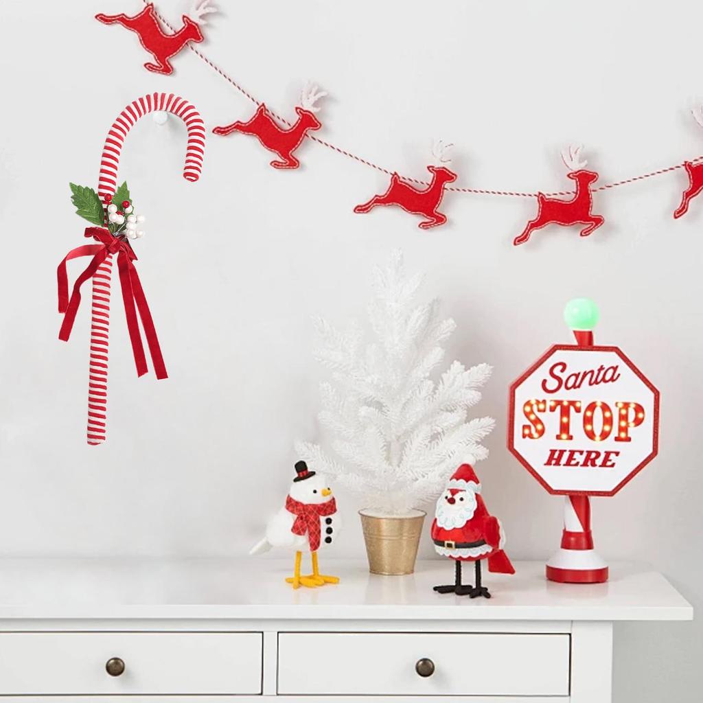 Candy Cane Decorations Outdoor Christmas Festive Decoration Festive Tree Hangable Ornament For Front Door Office Living Room
