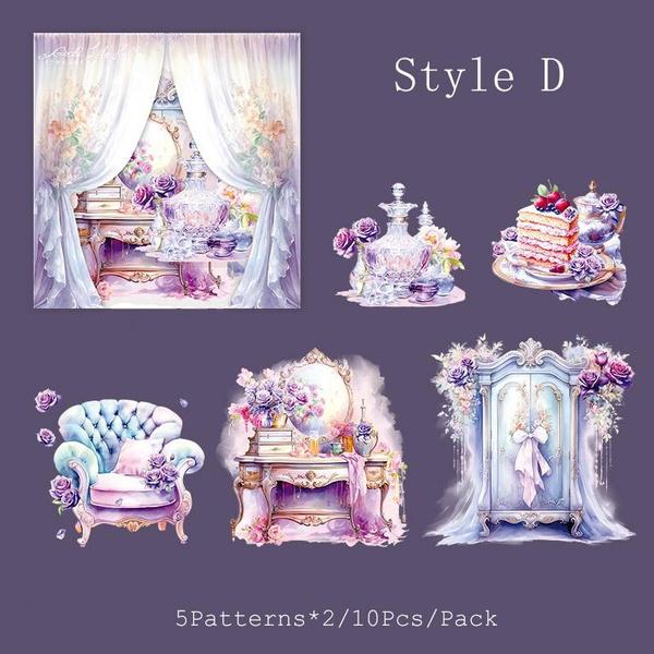 

10 шт., серия наклеек «Музей жизни для девочек», материал, идеально подходящий для ведения дневника, принадлежности для скрапбукинга «сделай сам»