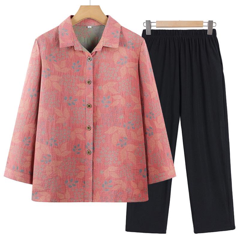 Camisa de Algodón Puro Nueva de Verano 2026 para Mujeres de Mediana Edad y Mayores - Top Ligero 100% Algodón