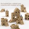 Corrugated Cardboard Cat Climbing Villa Multifunctional Scratching Board Wear-resistant Cat Tower Lightweight Large Game House