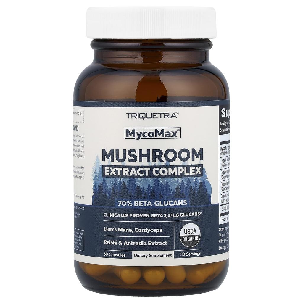 Triquetra Health, MycoMax®, Mushroom Extract Complex, Maximum Strength, 60 Capsules