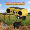 Solar-Powered Dual-Speaker Outdoor Pest Repeller with Red & Blue Flashing Lights
