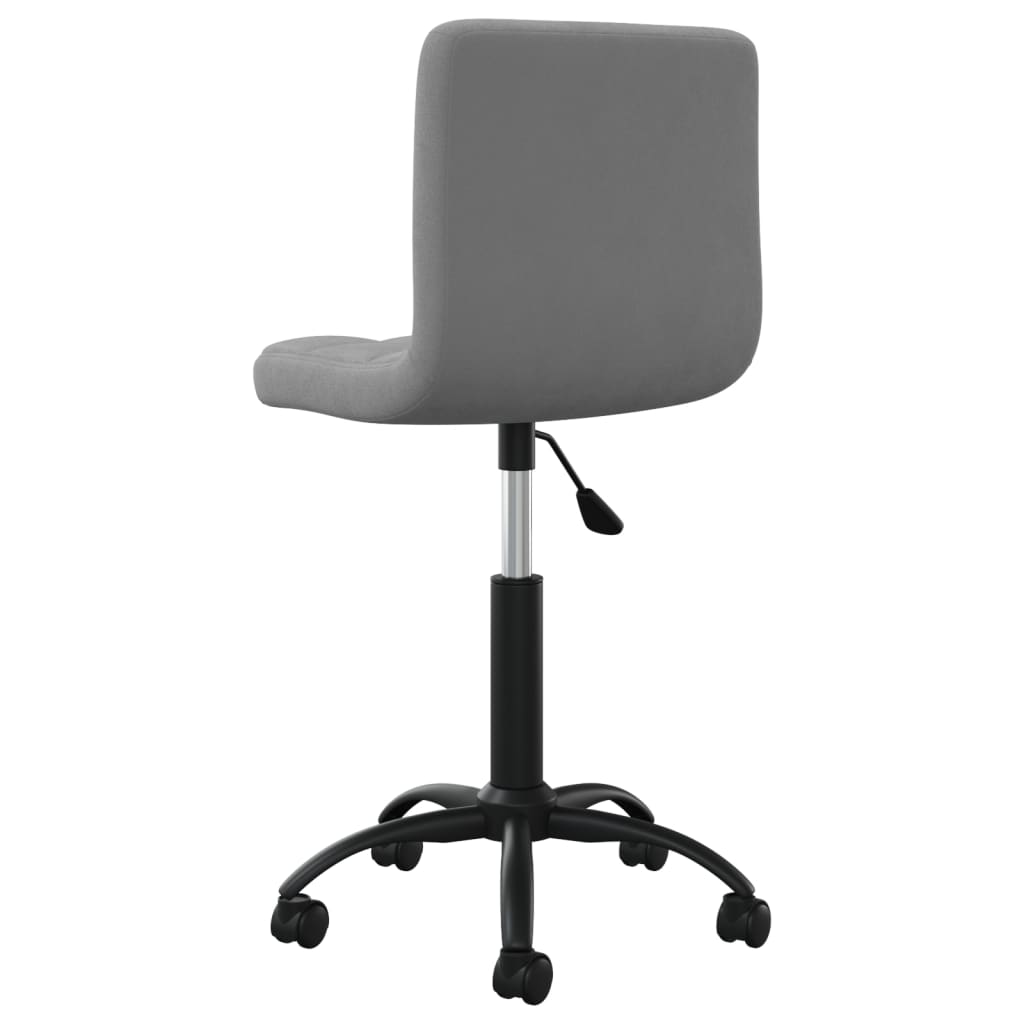 Vidaxl Swivel Office Chair, Dark Grey, Upholstered In Velvet