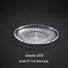 Bing Yue Crystal Pattern Transparent Plastic Fruit & Snack Plates, 25cm (10-Pack)