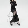 Elegant 2025 Black Velvet Mermaid Skirt for Women