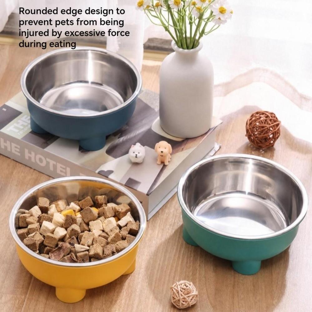 Neck Protection Cat Food Bowl Stainless Steel Pet Feeder Creative Pet Feeding Dish For Kittens