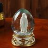 Resin Crafts Acrylic Crystal Ball Our Lady Pray Christmas Glass Home Car Decoration Easter Eggs.