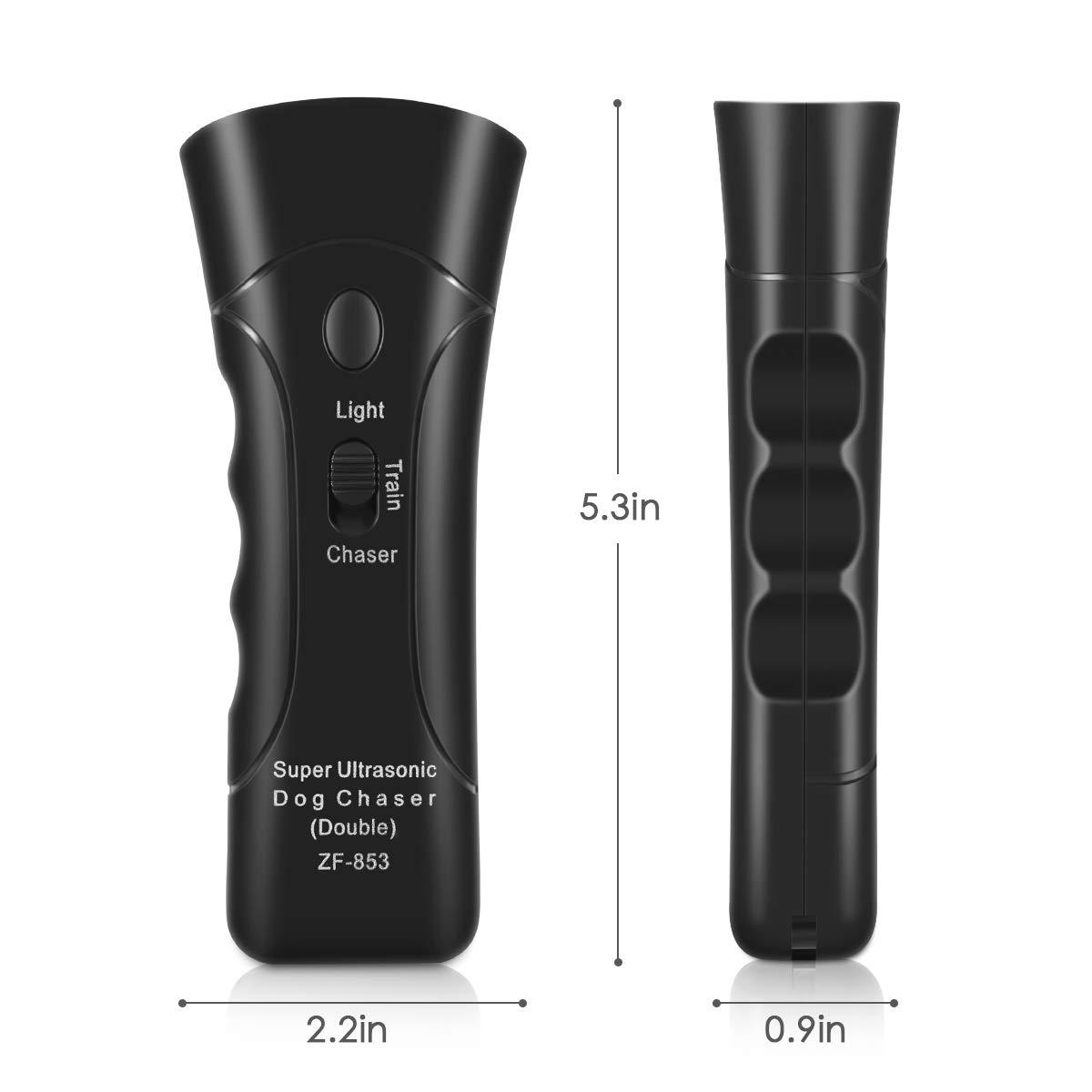 

Отпугиватель собак Отпугиватели Ультразвуковые отпугиватели лая Оборудование для дрессировки Антилай Остановка отпугивателей лая Фонарик светодиодный 13.7X5.5X2.5cm