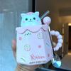 Rabbit Straw Mug Girl Heart Cup Cute Cartoon High Value Children's Water Cup Household Ceramic Cup with Lid