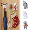 Cute Animal Shaped Hangers Easter Rabbit Cartoon Sticky Hook Resin Adhesive Wall Hanger Multifunctional Hooks Bunny Decorative Storage Hook