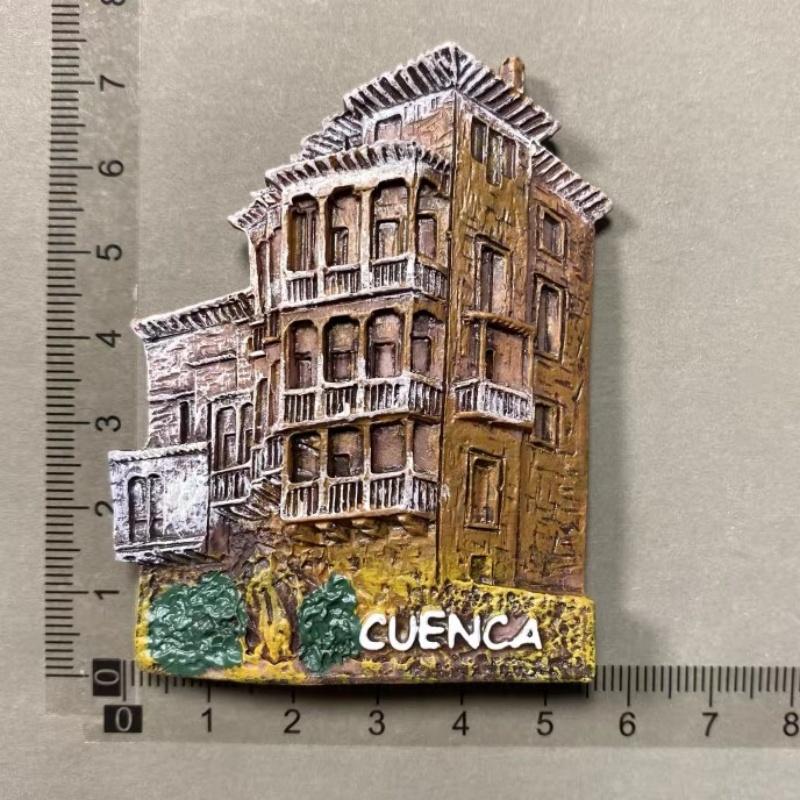 Valencia Castle Fridge Magnet Spain Travel Souvenir Cuenca Tenerife Menorca Resin Craft For Home Kitchen Decoration