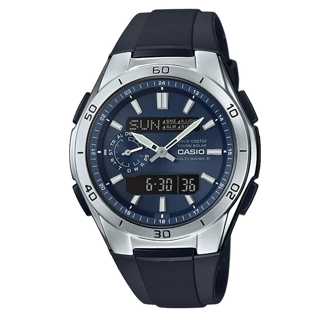 

Мужские радиоуправляемые часы Casio Wave Ceptor Solar Black WVA-M650-2AJF,