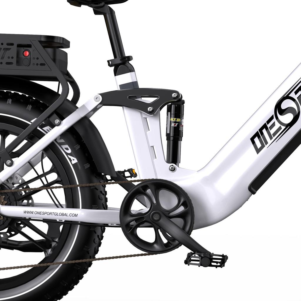 Electric Bicycle Onesport 20" 500W Motor Full Suspension 48V 36AH Adult Ebike Top Speed25Km/h 7 Speed Load 120Kg OT08 Pro