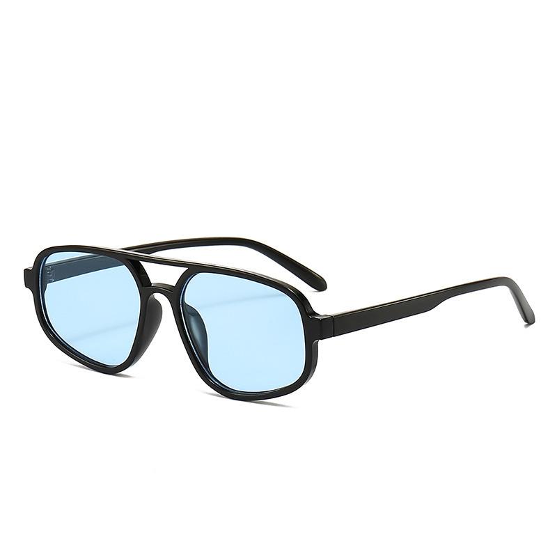 European and American new personalized double beam sunglasses women's trend sunglasses fashion versatile toad frame sunglasses women