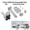 Kit Hub Filamenti Compatto a 5 Porte per Laboratorio A1MINI V2 Migliora l'Efficienza di Stampa Adattatore