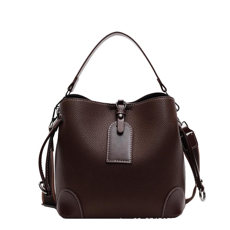 2025 Spring/summer New Bag Women's Contrast Fashion Bucket Bag High-end Niche Versatile One-shoulder Crossbody Bag